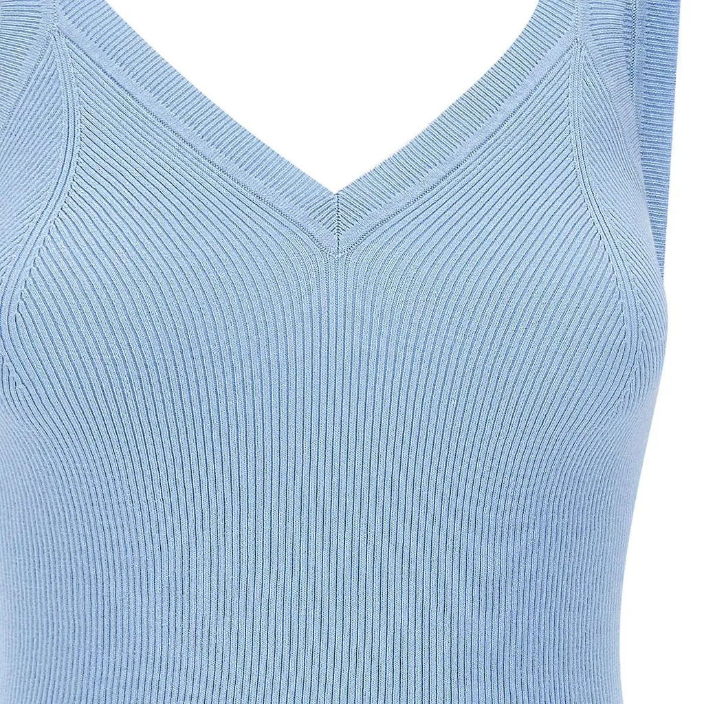 Fine-Ribbed Tank Top