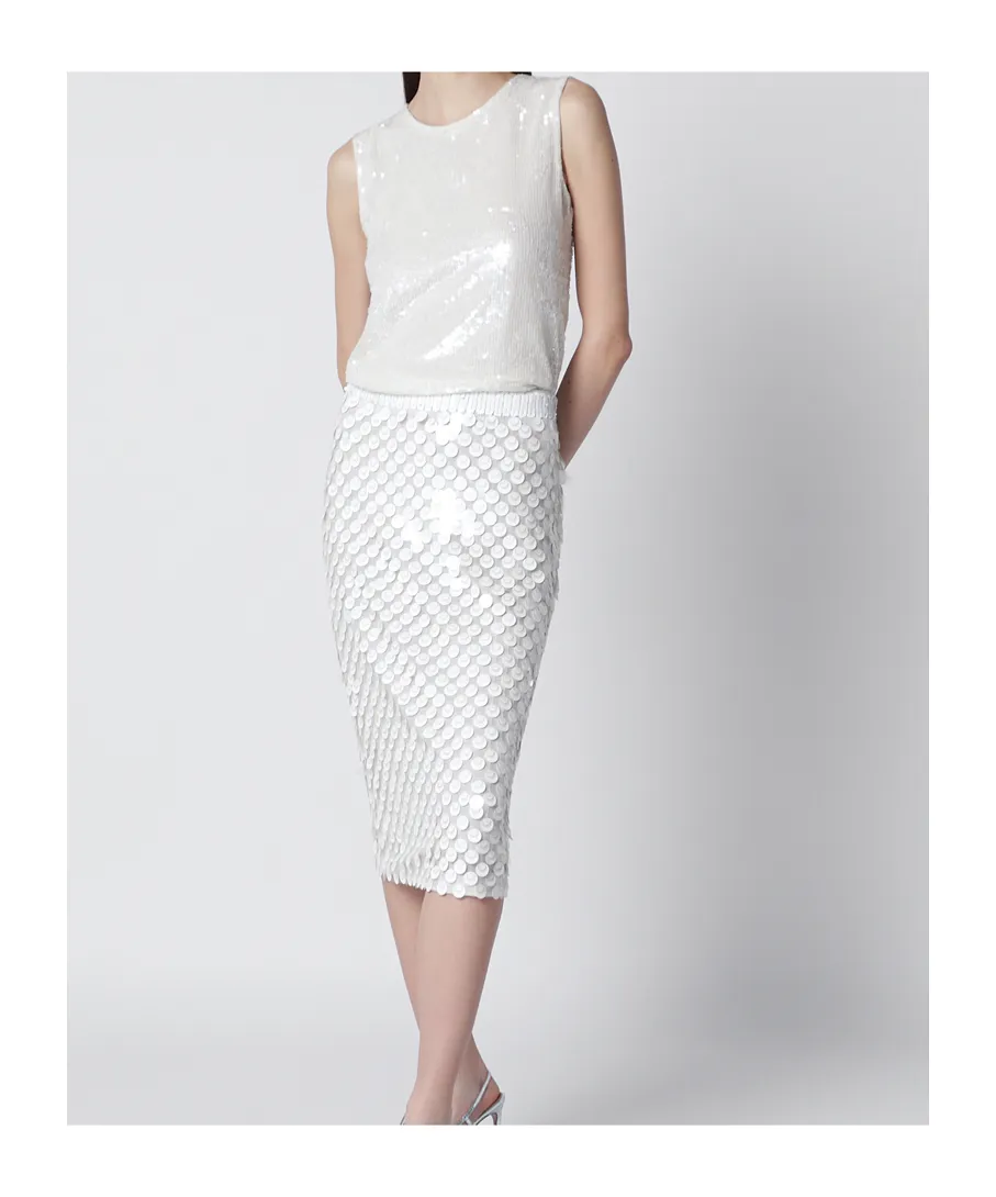 White Sequin Top
