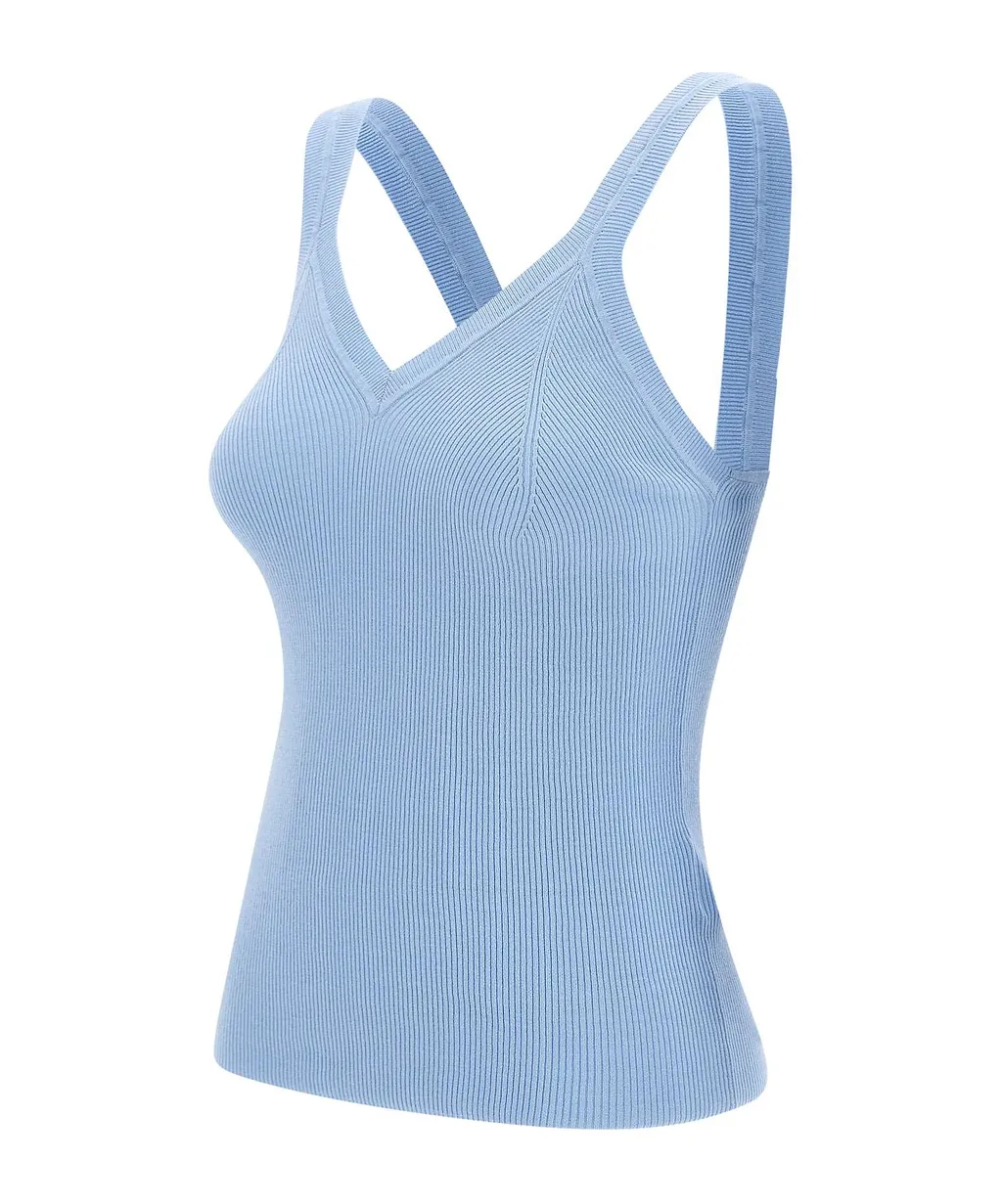 Fine-Ribbed Tank Top