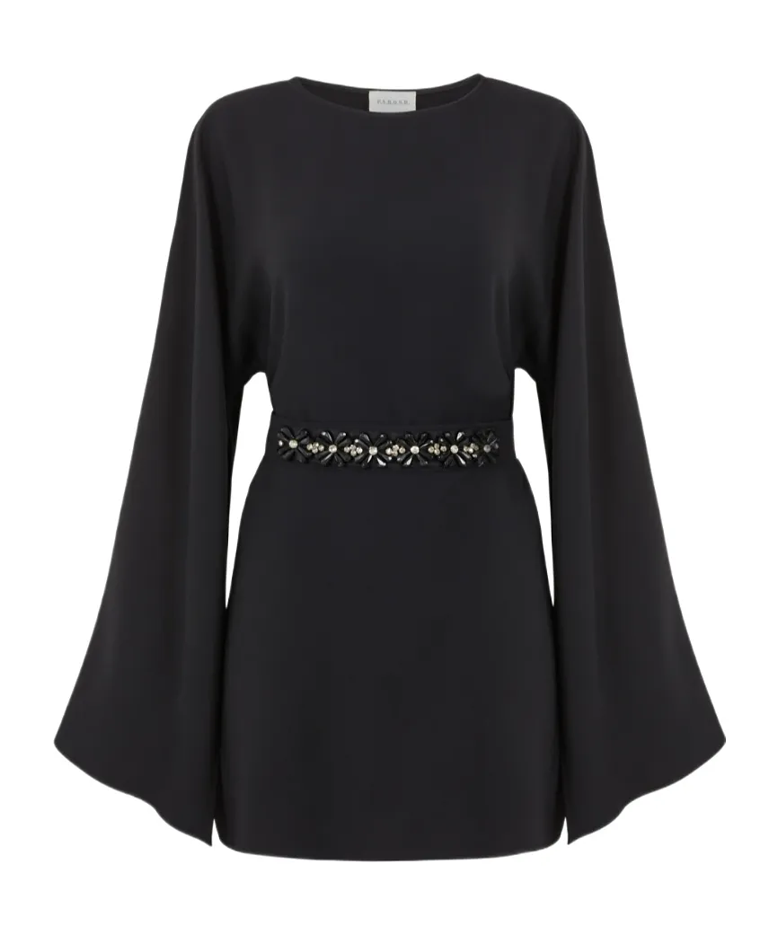 Wide-Sleeve Mini Dress