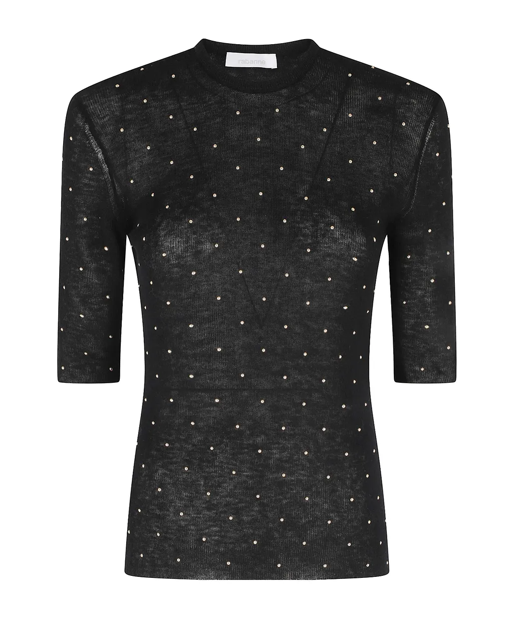 Paco Rabanne Studded Knitted Top