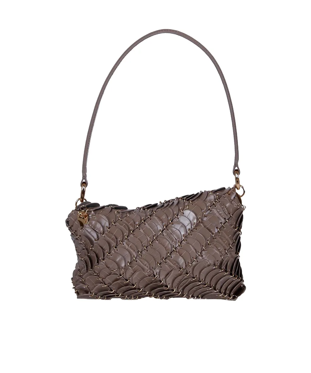 Disc Leather Shoulder Bag