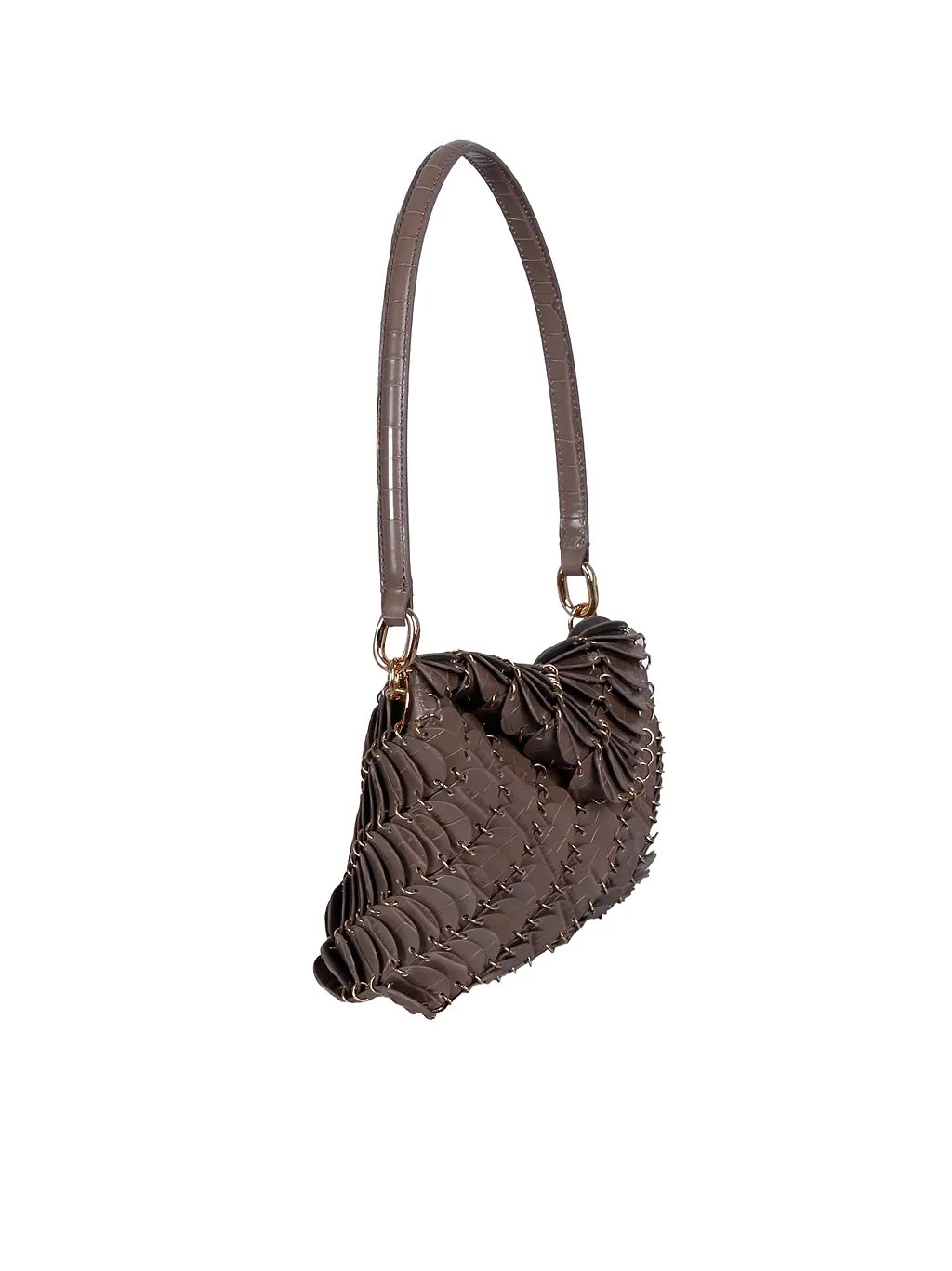 Disc Leather Shoulder Bag