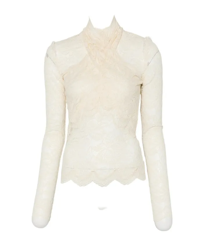 Lace Mock-Neck Top