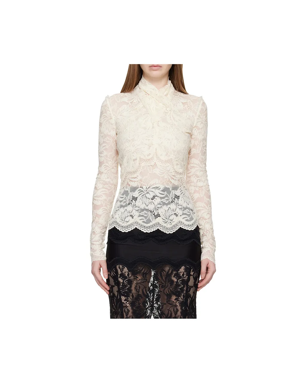 Lace Mock-Neck Top