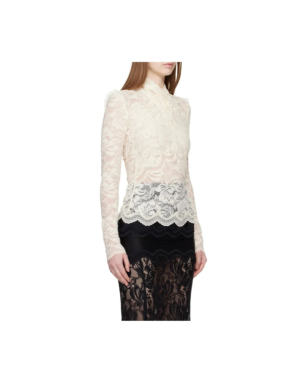 Lace Mock-Neck Top