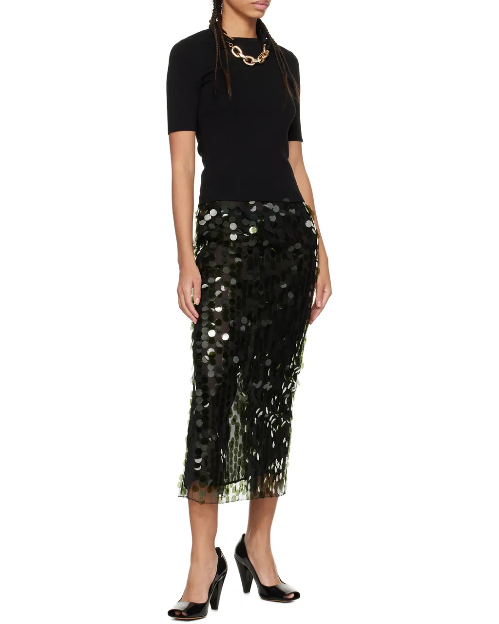 Paco Rabanne Chain Link-Detailed Crewneck Top