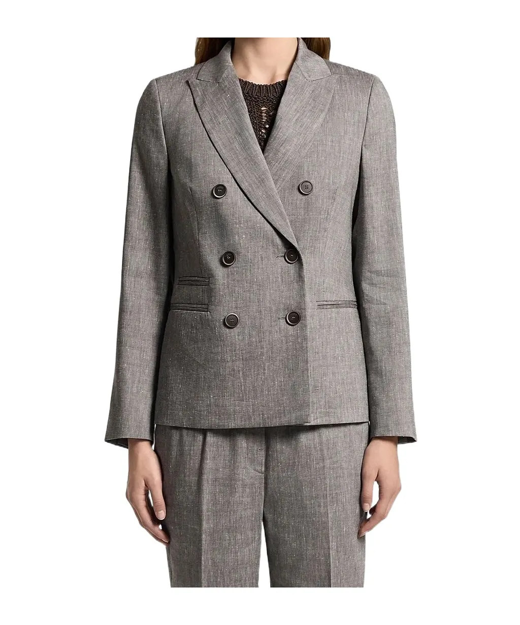 Peserico Double-Breasted Regular-Fit Blazer