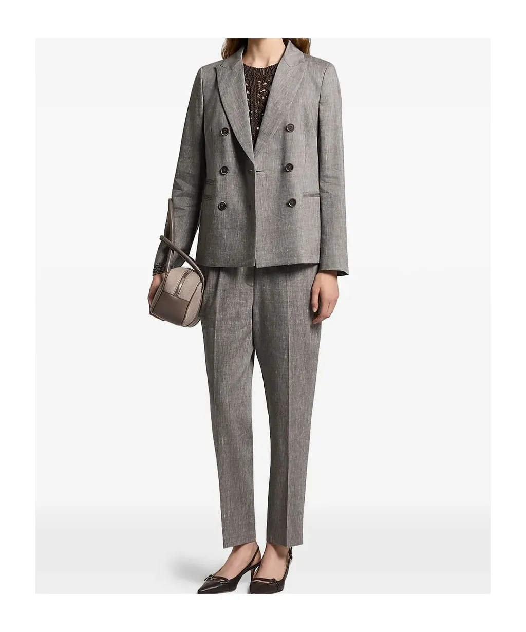 Peserico Double-Breasted Regular-Fit Blazer