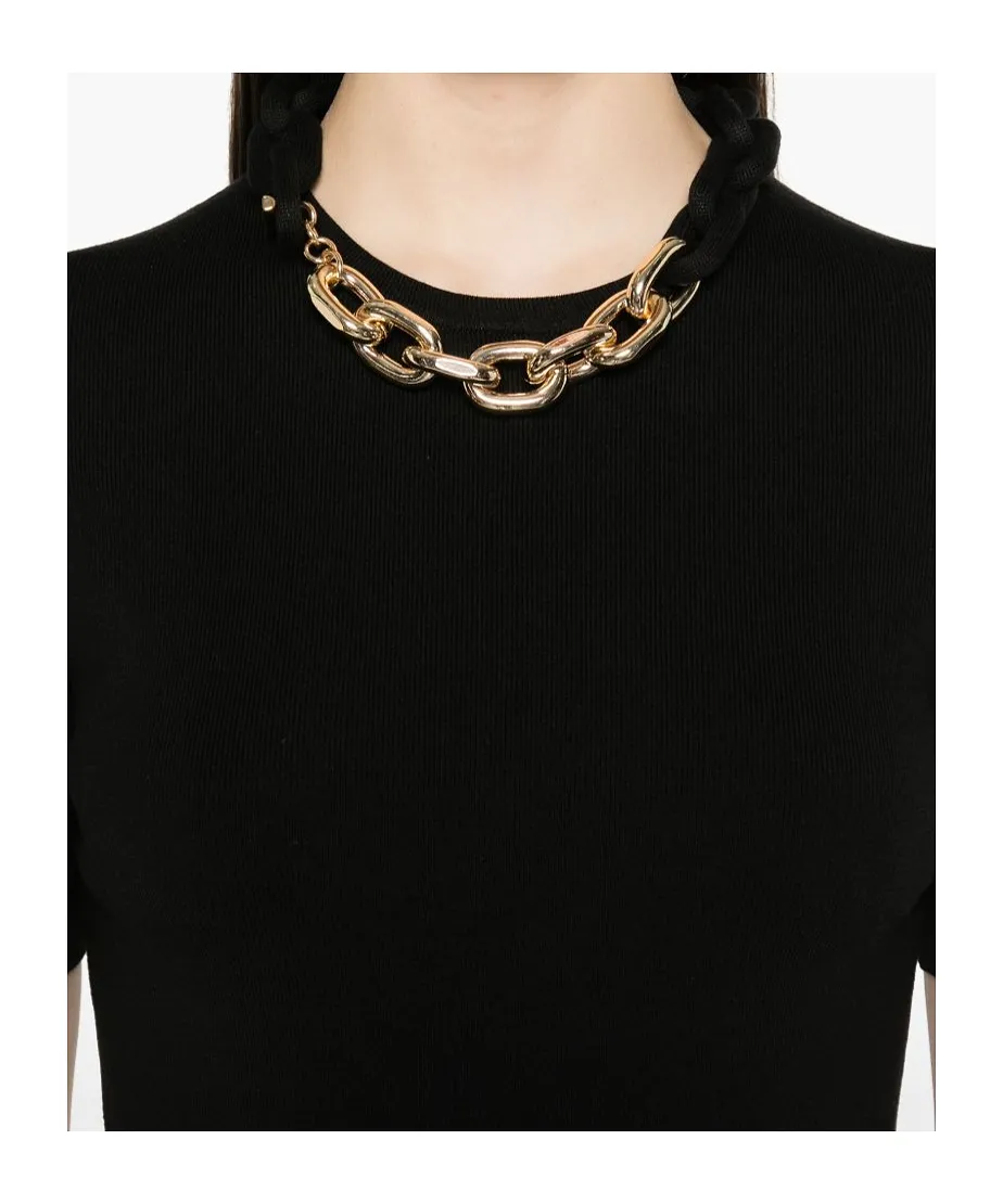 Paco Rabanne Chain Link-Detailed Crewneck Top