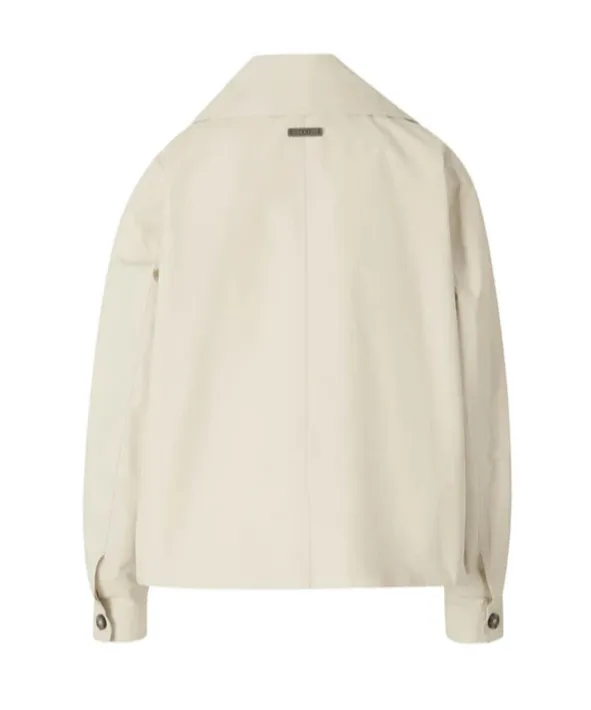 Peserico Double-Breasted Short Trench Coat