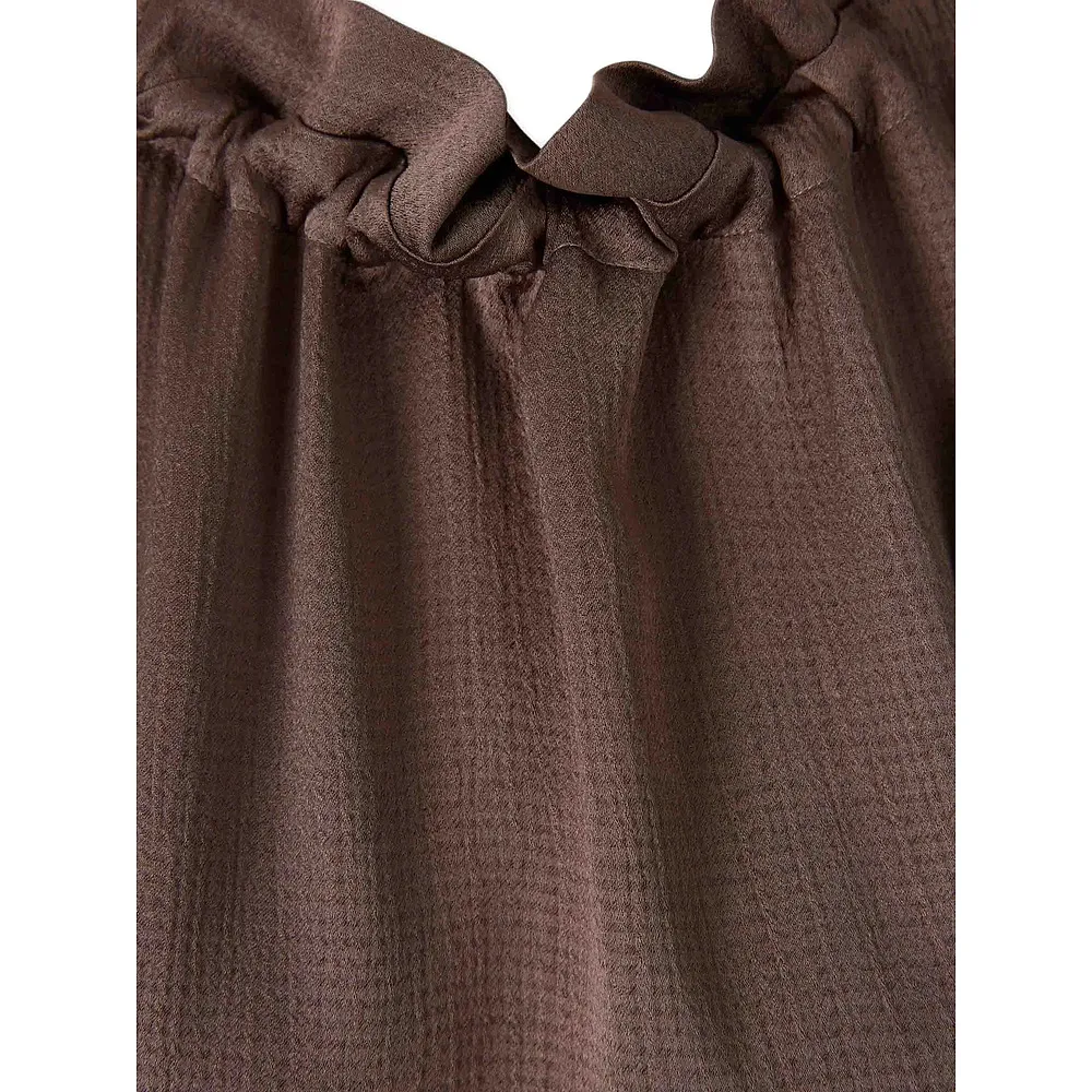 Peserico Gathered Waist Midi Skirt