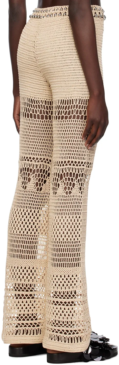 Paco Rabanne Flared Knitted Trousers