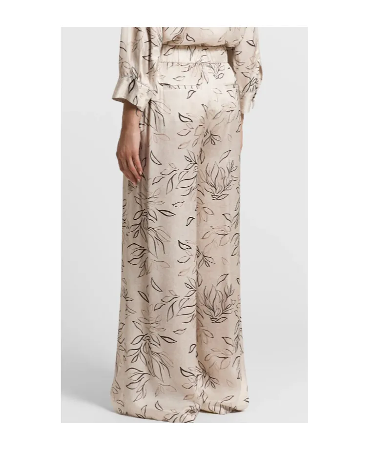 Peserico Printed Wide-Leg Pants