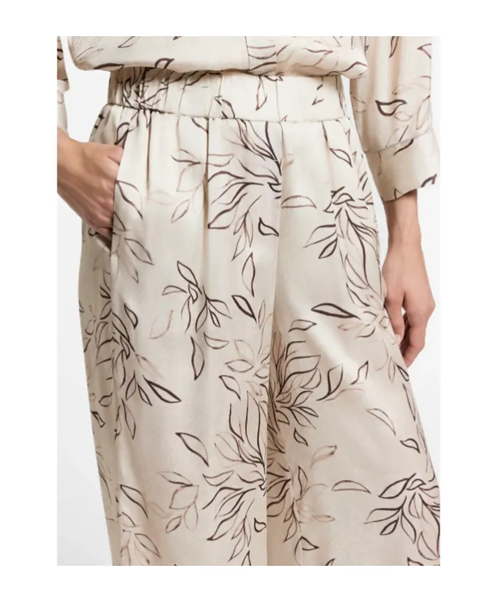 Peserico Printed Wide-Leg Pants