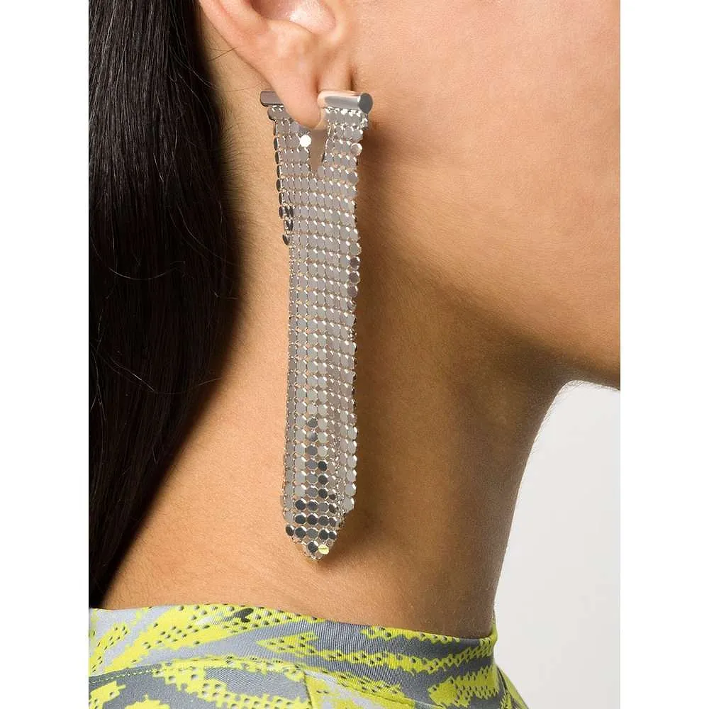 Paco Rabanne Mesh Drop Single Earring