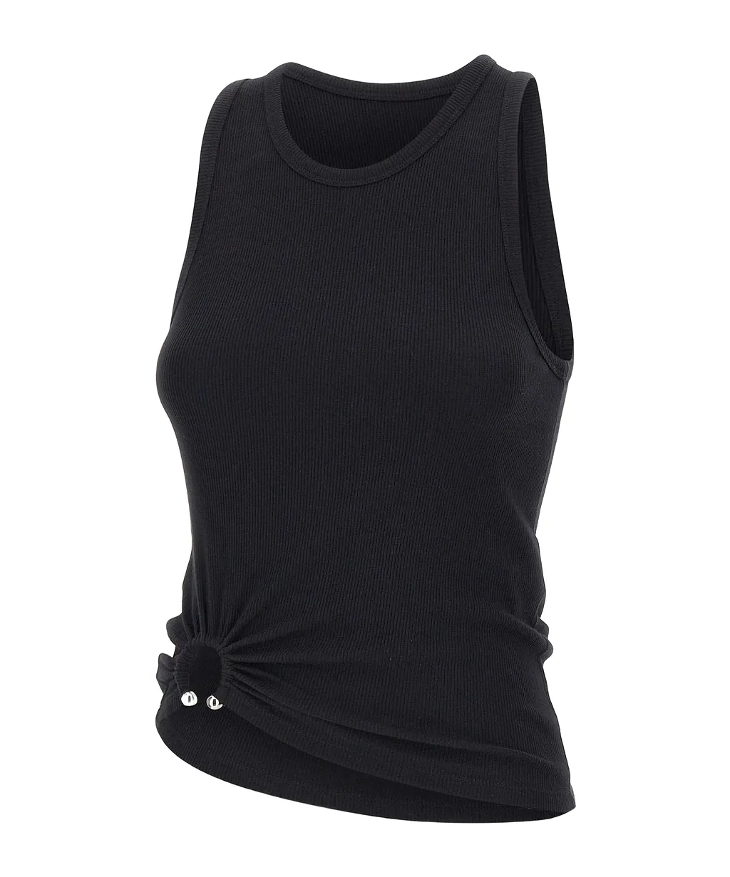 Rabanne Asymmetric Pierced Tank Top