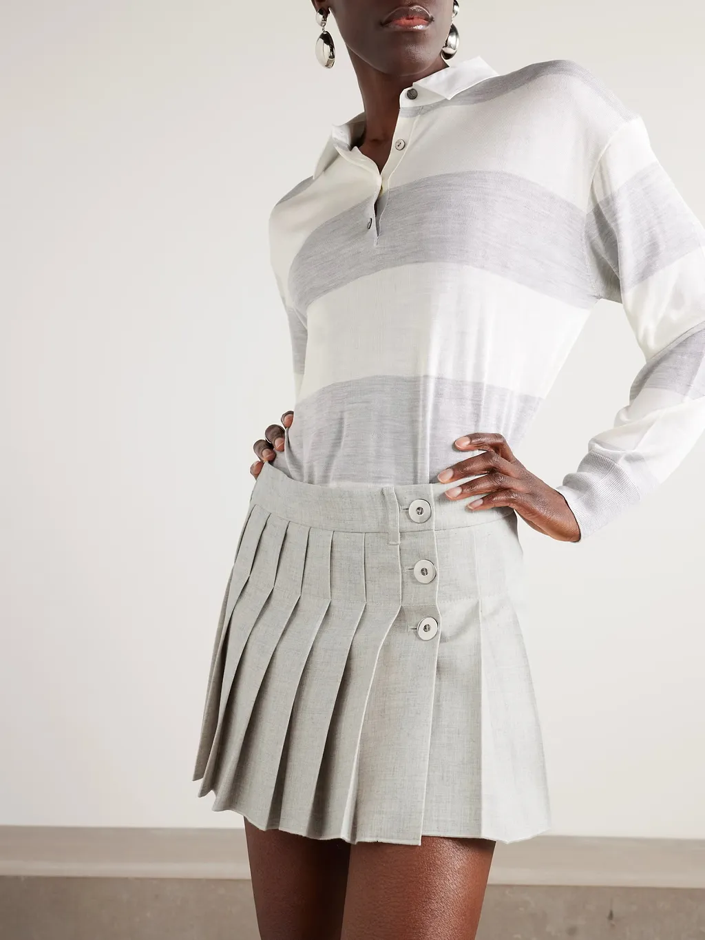 Rabanne Mini Pleated Skirt