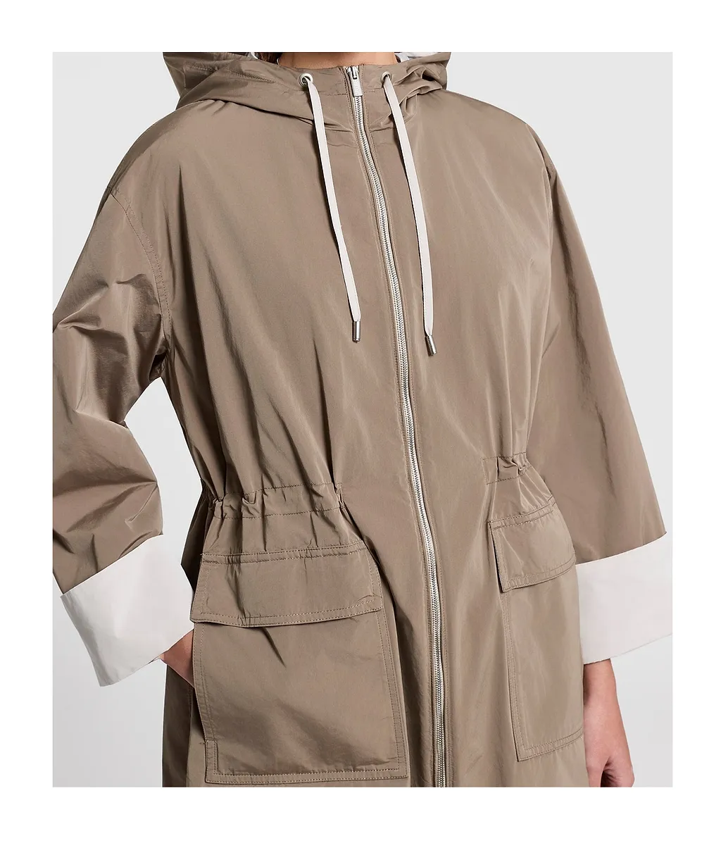 Peserico Drawstring Hooded Coat