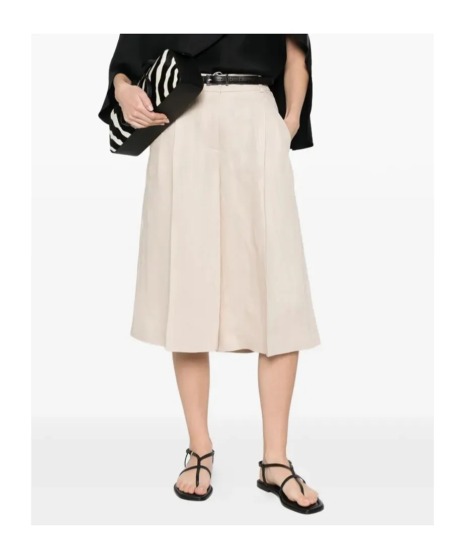 Front-Pleat Shorts