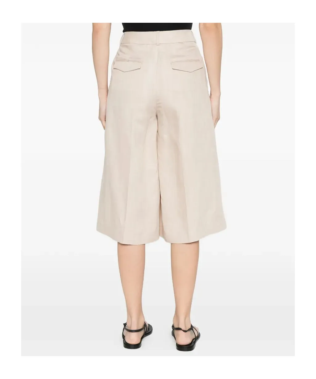 Front-Pleat Shorts