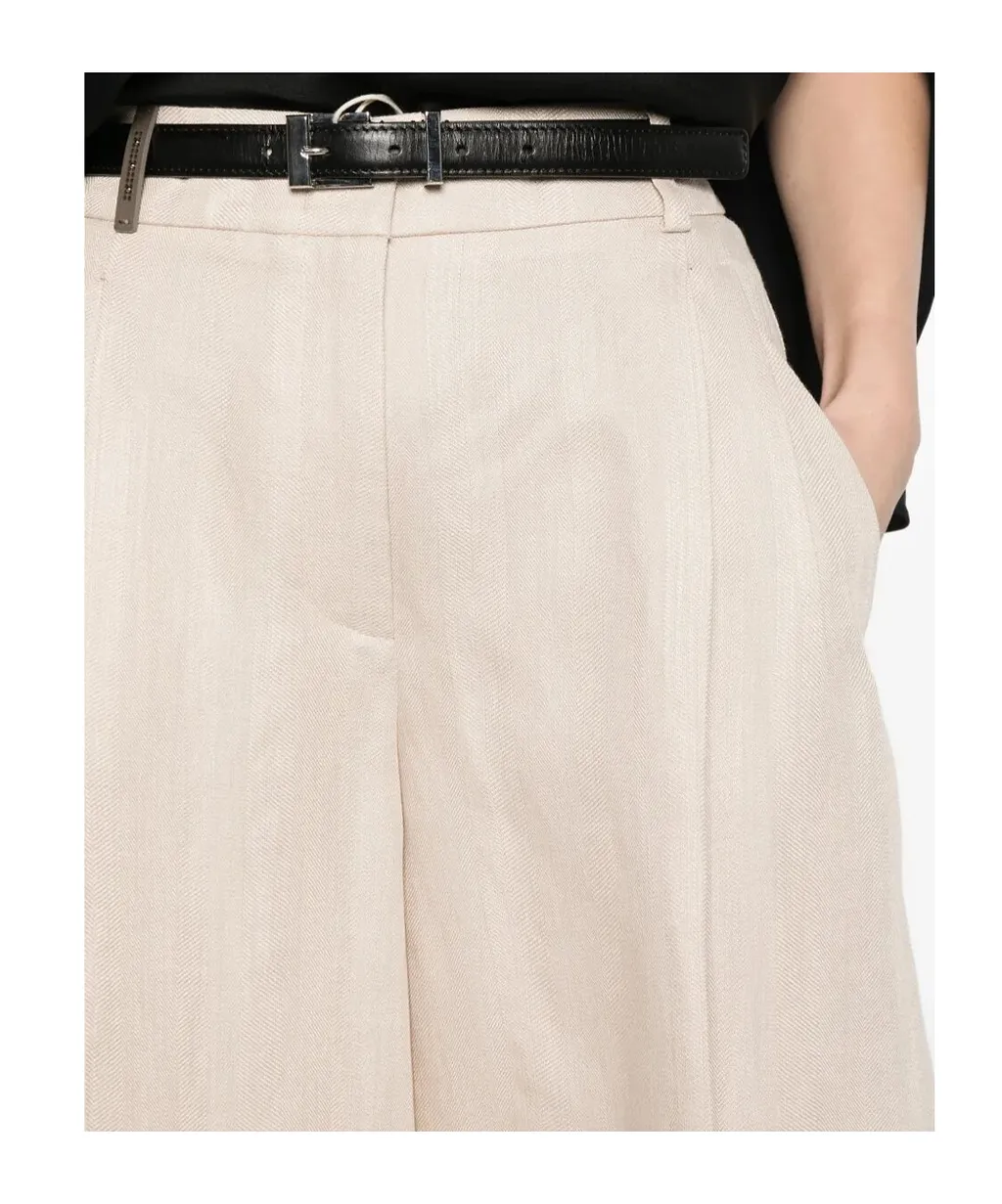 Front-Pleat Shorts