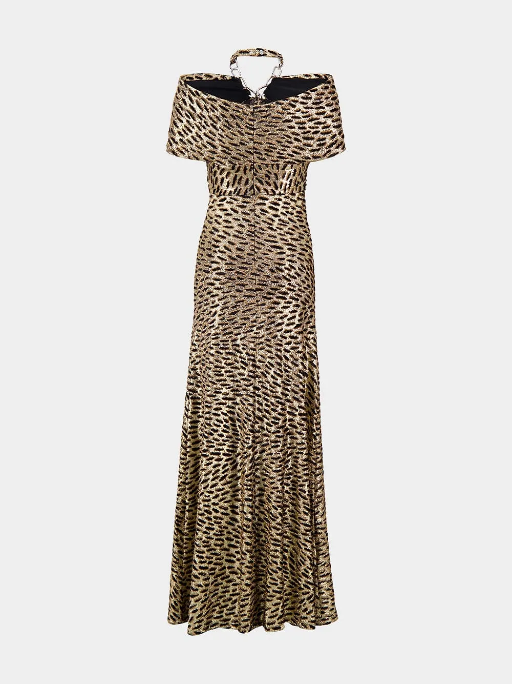 Paco Rabanne Animal Print Sleeveless Gown