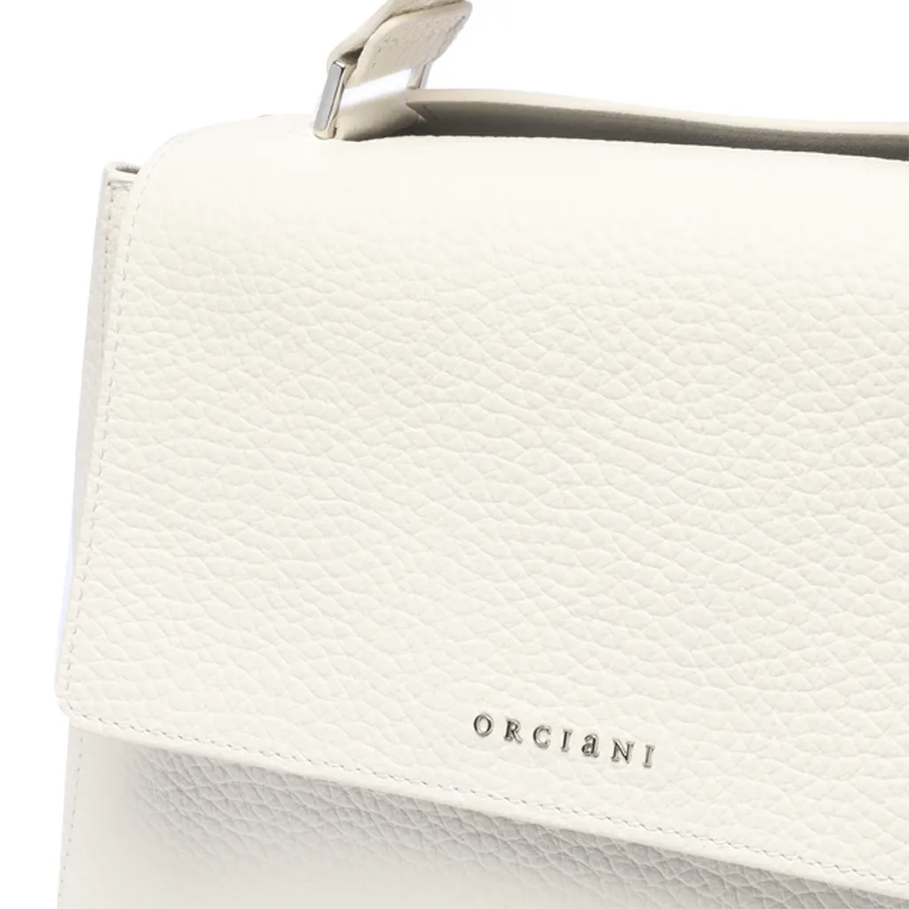 Orciani Sveva Logo Lettering Medium Shoulder Bag