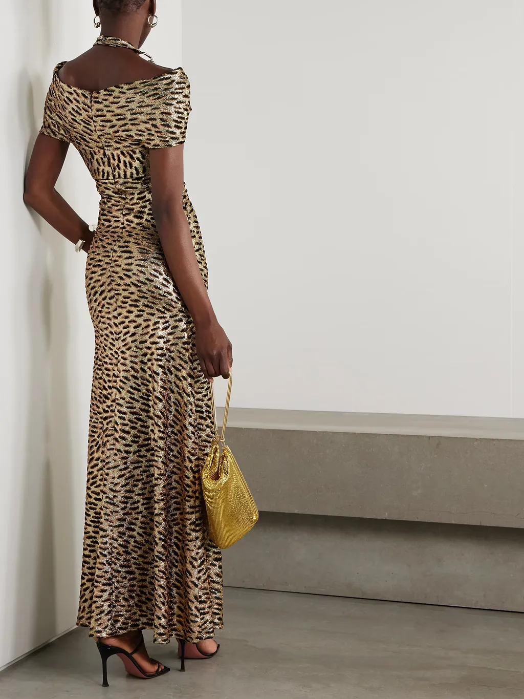 Paco Rabanne Animal Print Sleeveless Gown