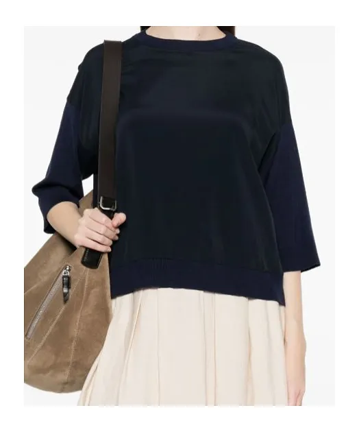 Panelled Knitted Top