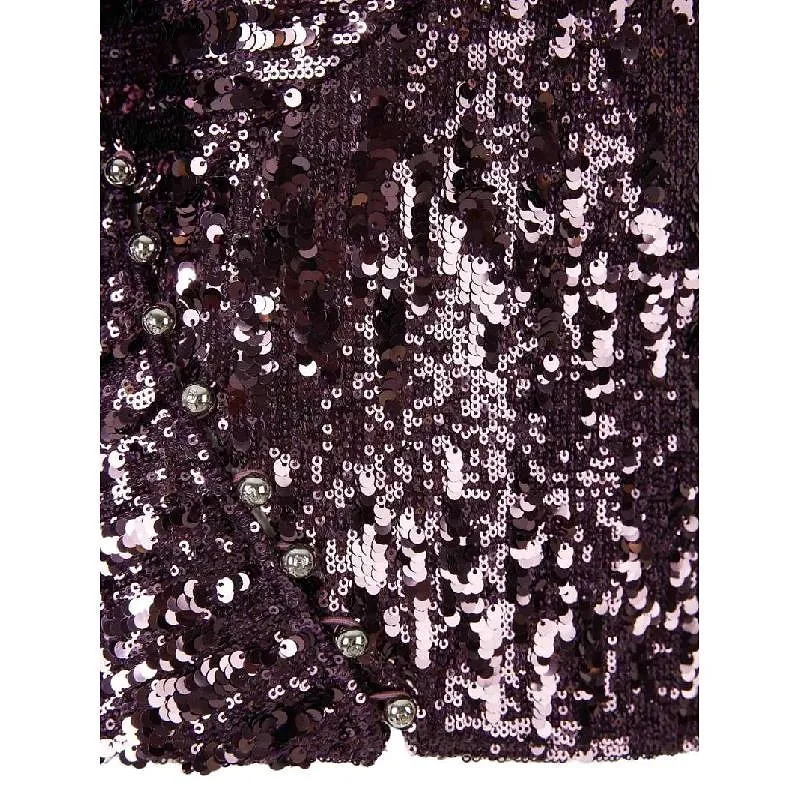 Sequin-Detail Long-Sleeve Top