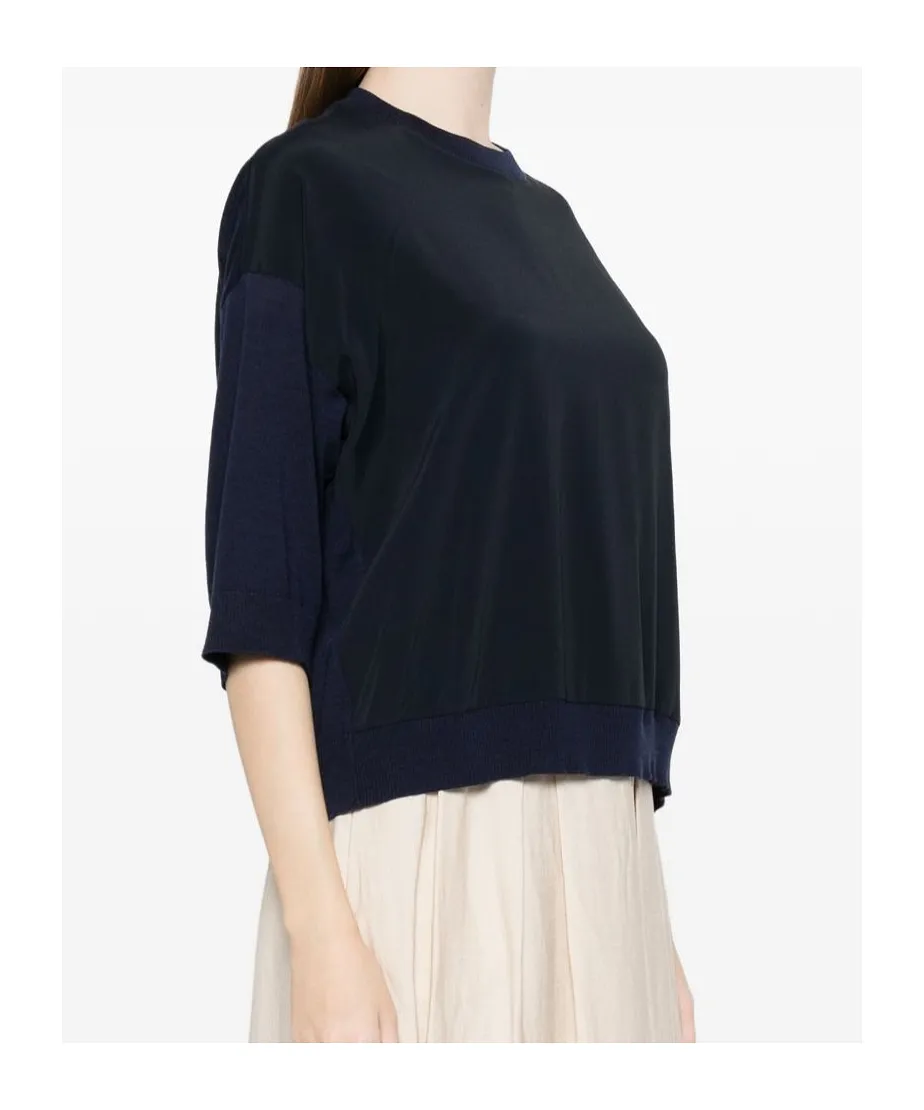 Panelled Knitted Top