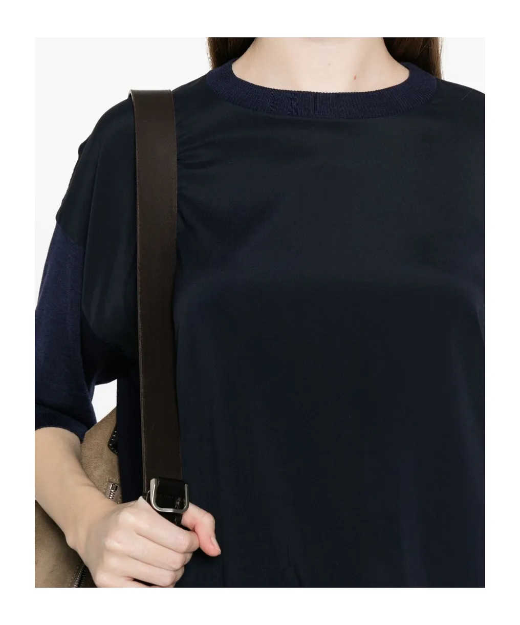 Panelled Knitted Top