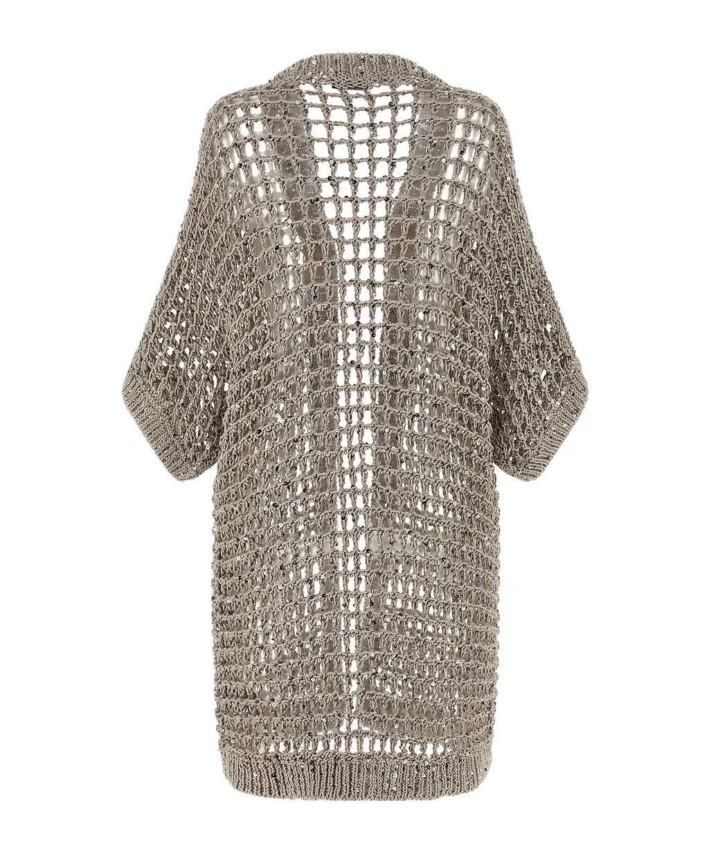 Peserico Sequinned Mesh Cardigan