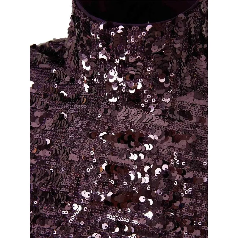 Sequin-Detail Long-Sleeve Top