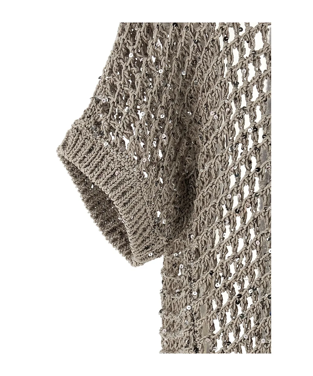 Peserico Sequinned Mesh Cardigan