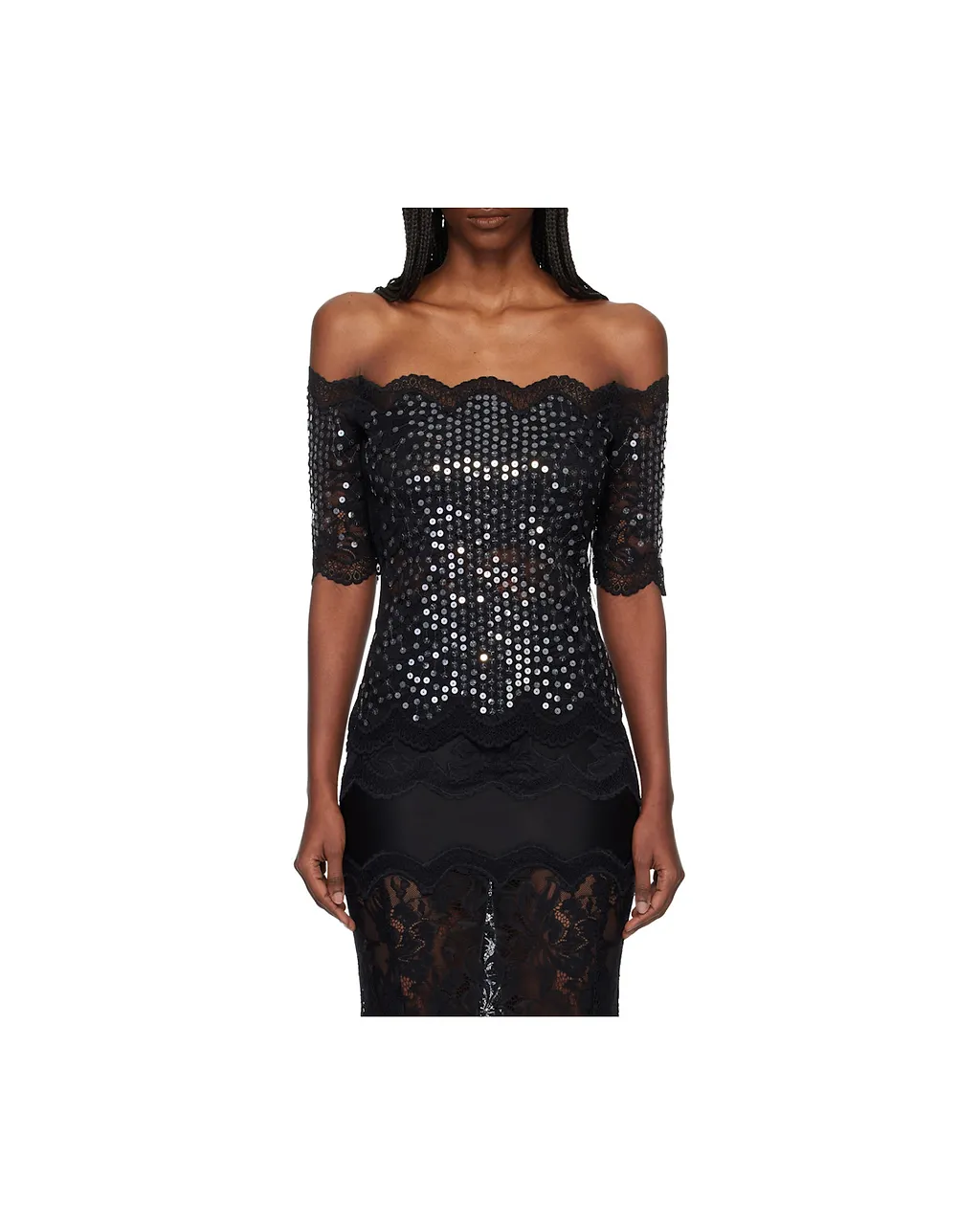Sequin Lace Top