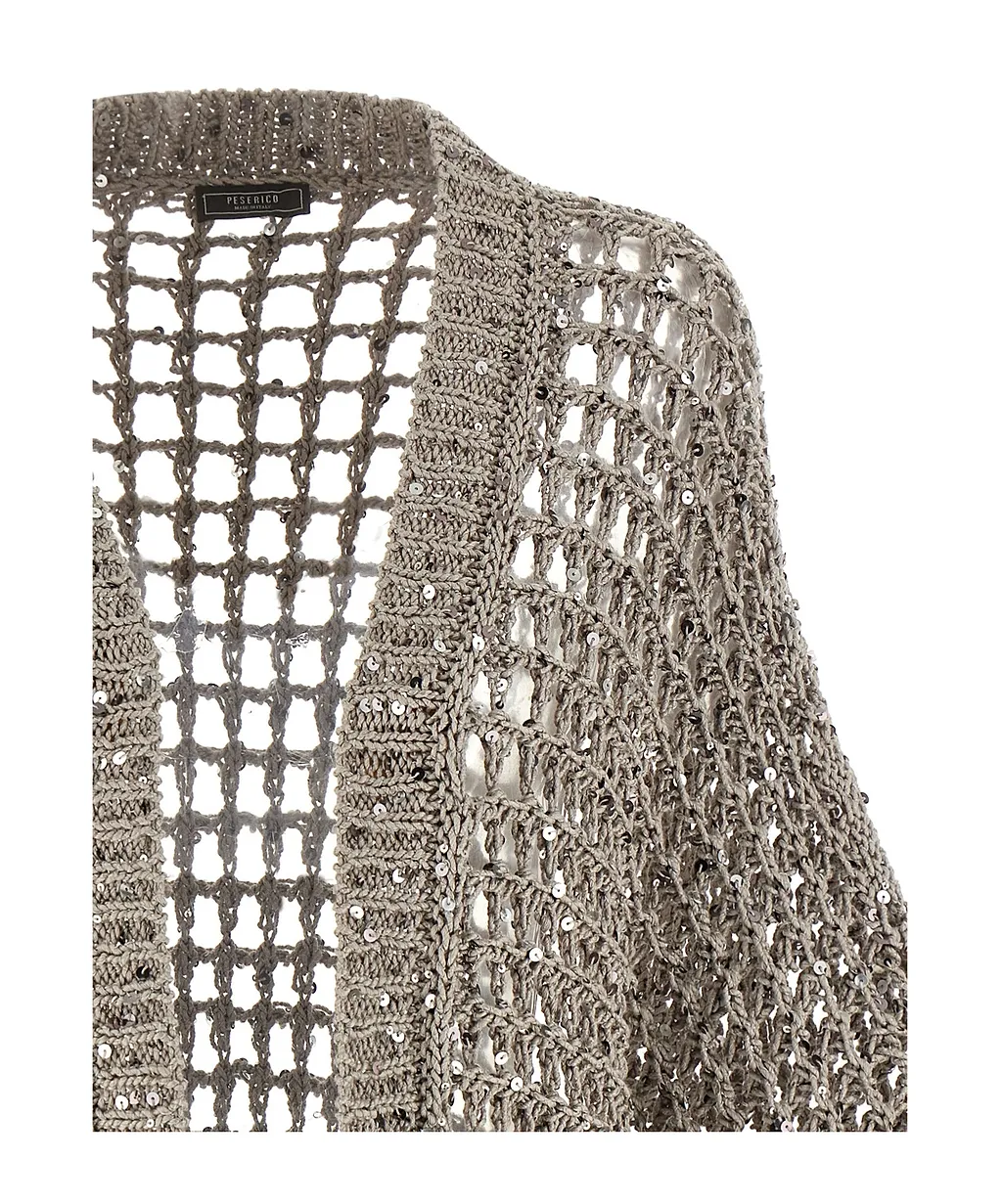 Peserico Sequinned Mesh Cardigan