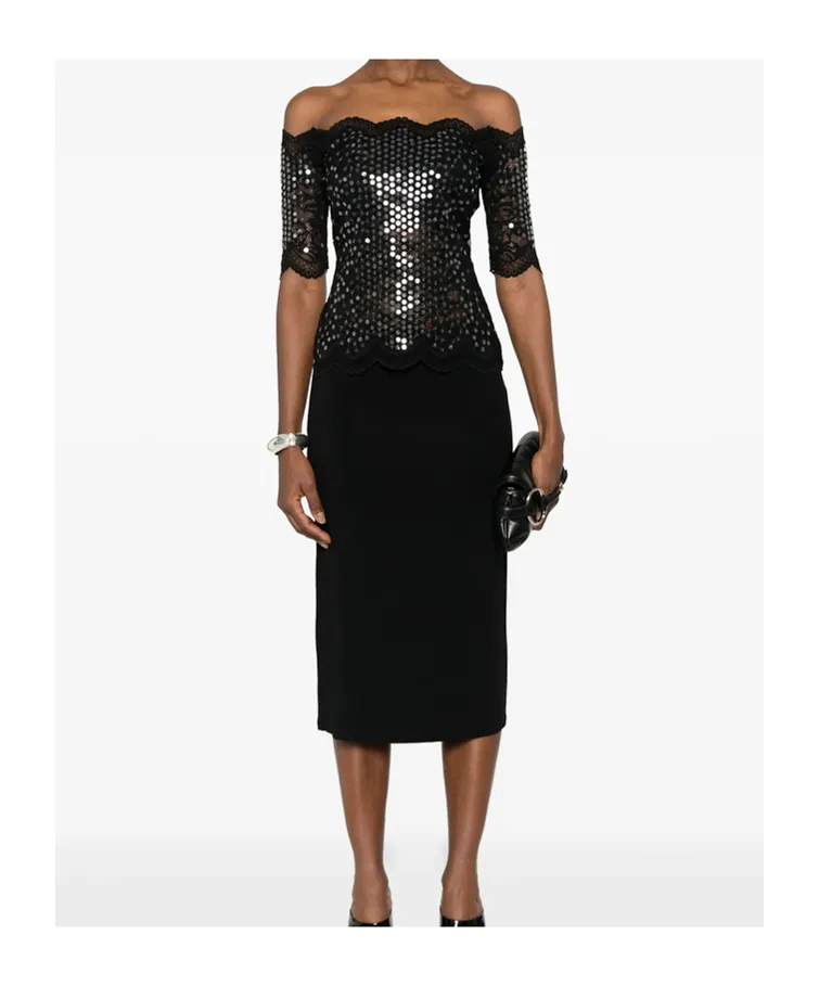 Sequin Lace Top