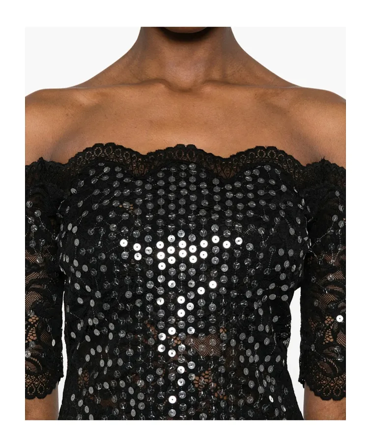 Sequin Lace Top