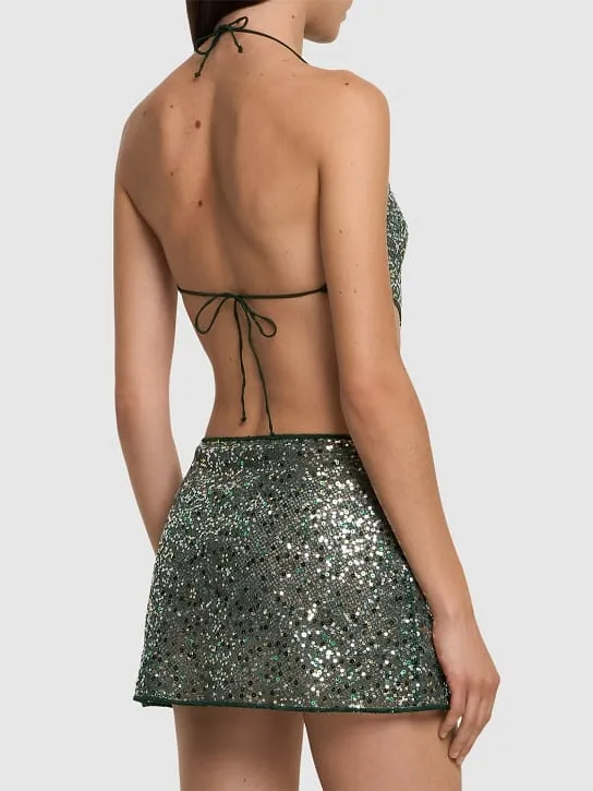 Decorative Hollowout Mini Dress