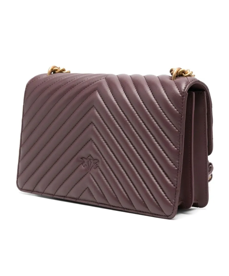 Pinko Classic Love One Chevron Crossbody Bag