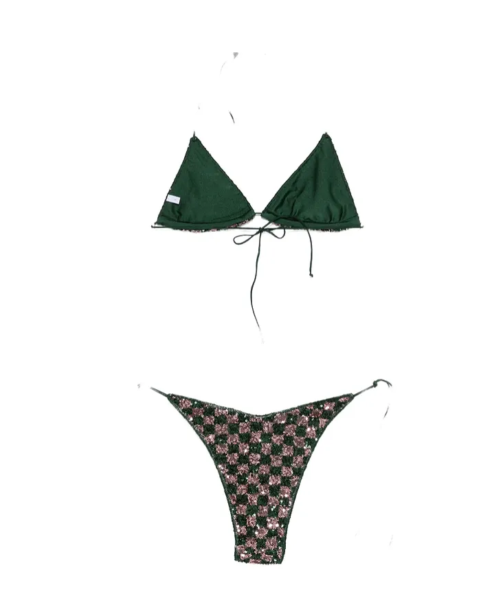 Lace-Up Bikini Set