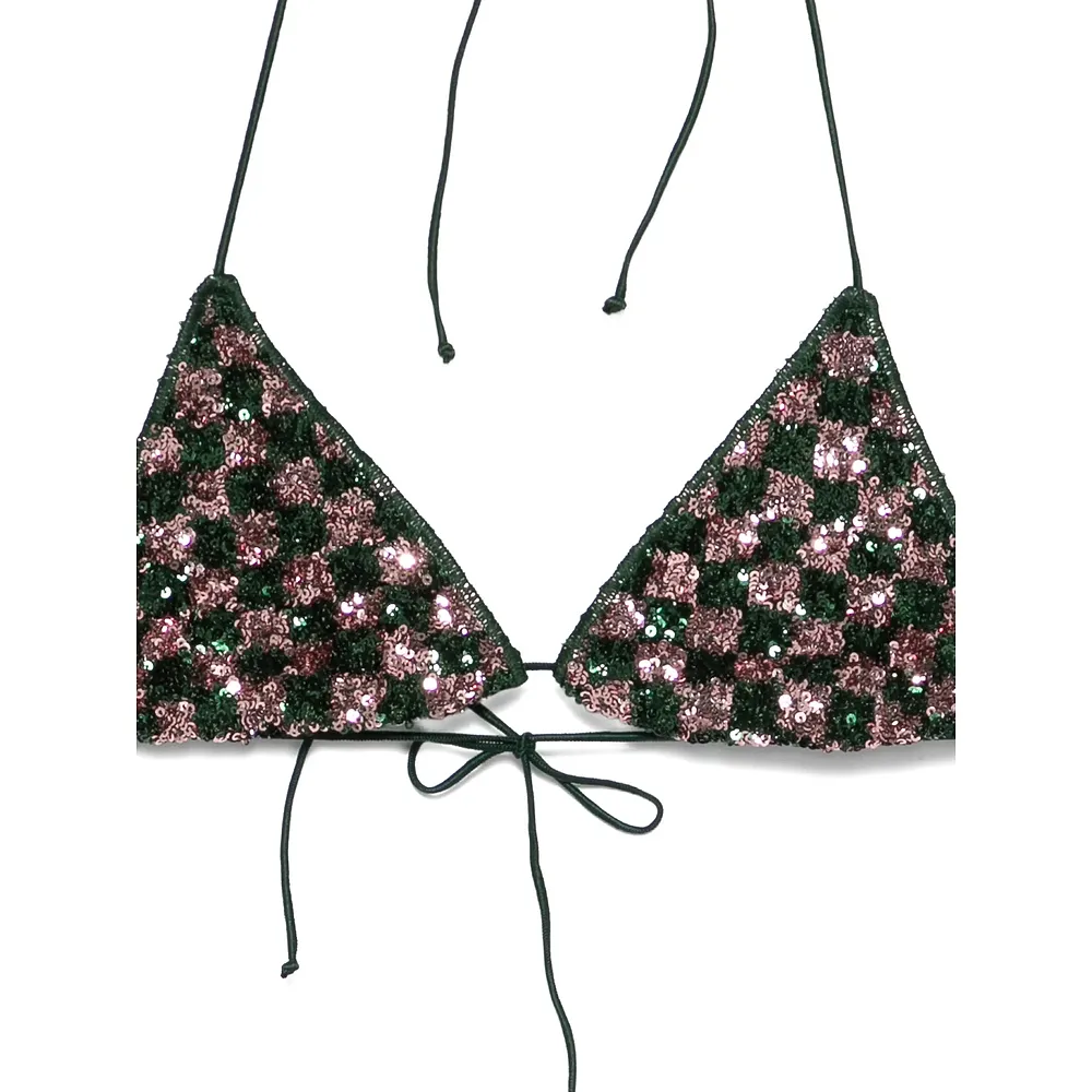 Lace-Up Bikini Set
