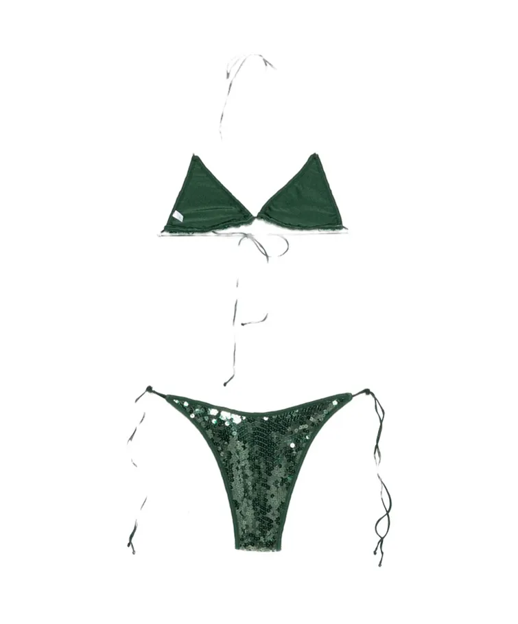 OsÉRee Marylin Sequin Triangle Bikini Set