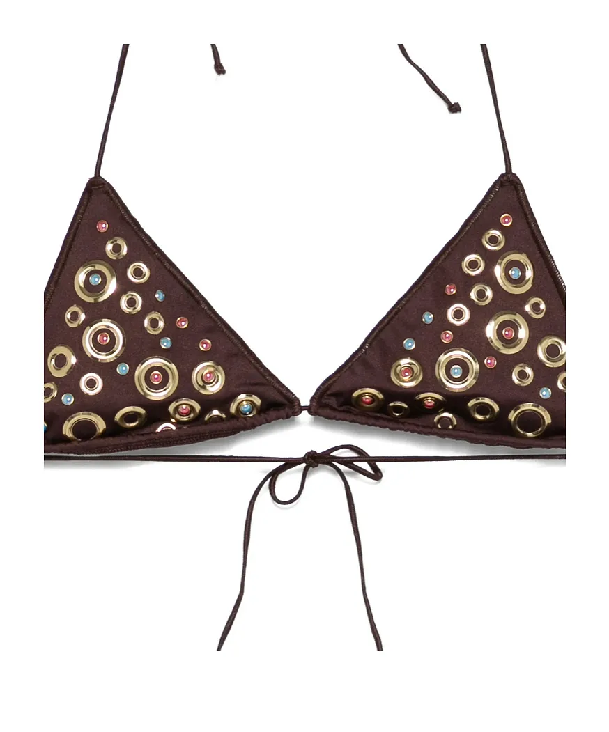 OsÉRee Embellished Triangle Bikini