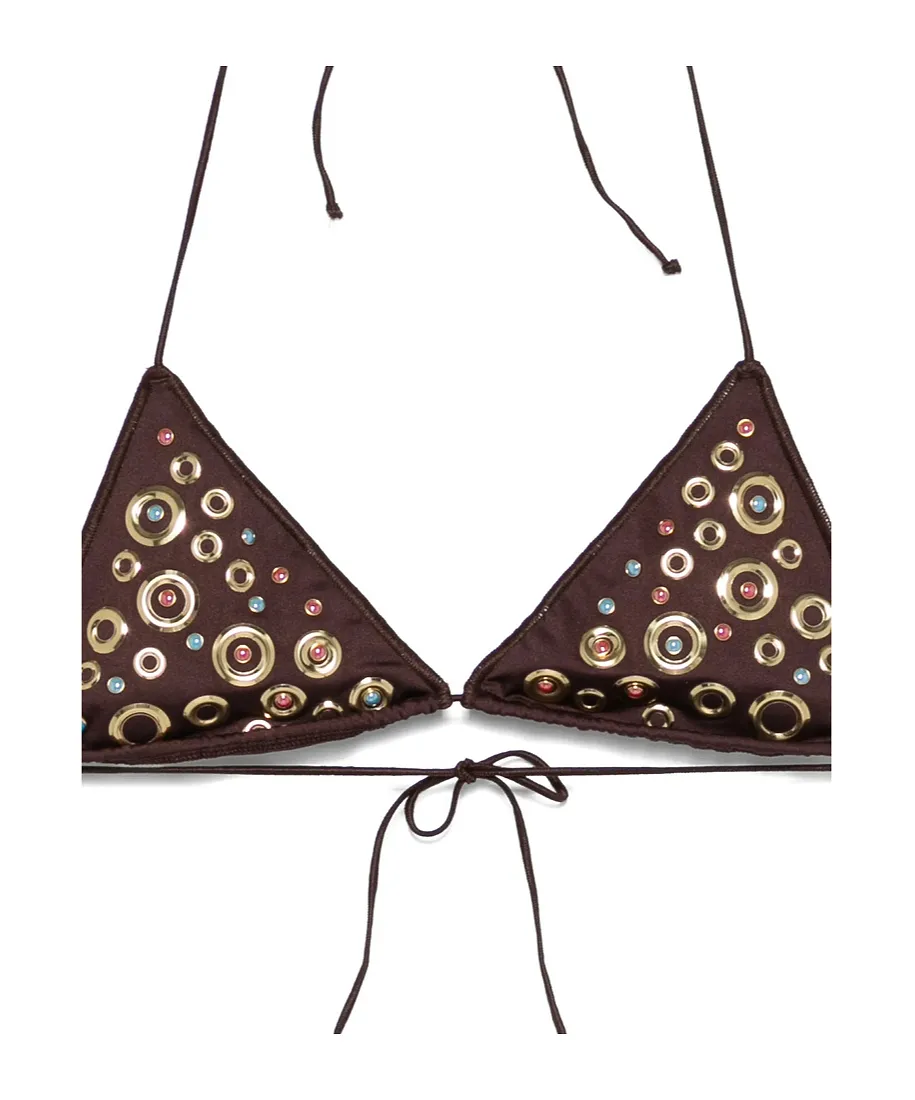 OsÉRee Embellished Triangle Bikini