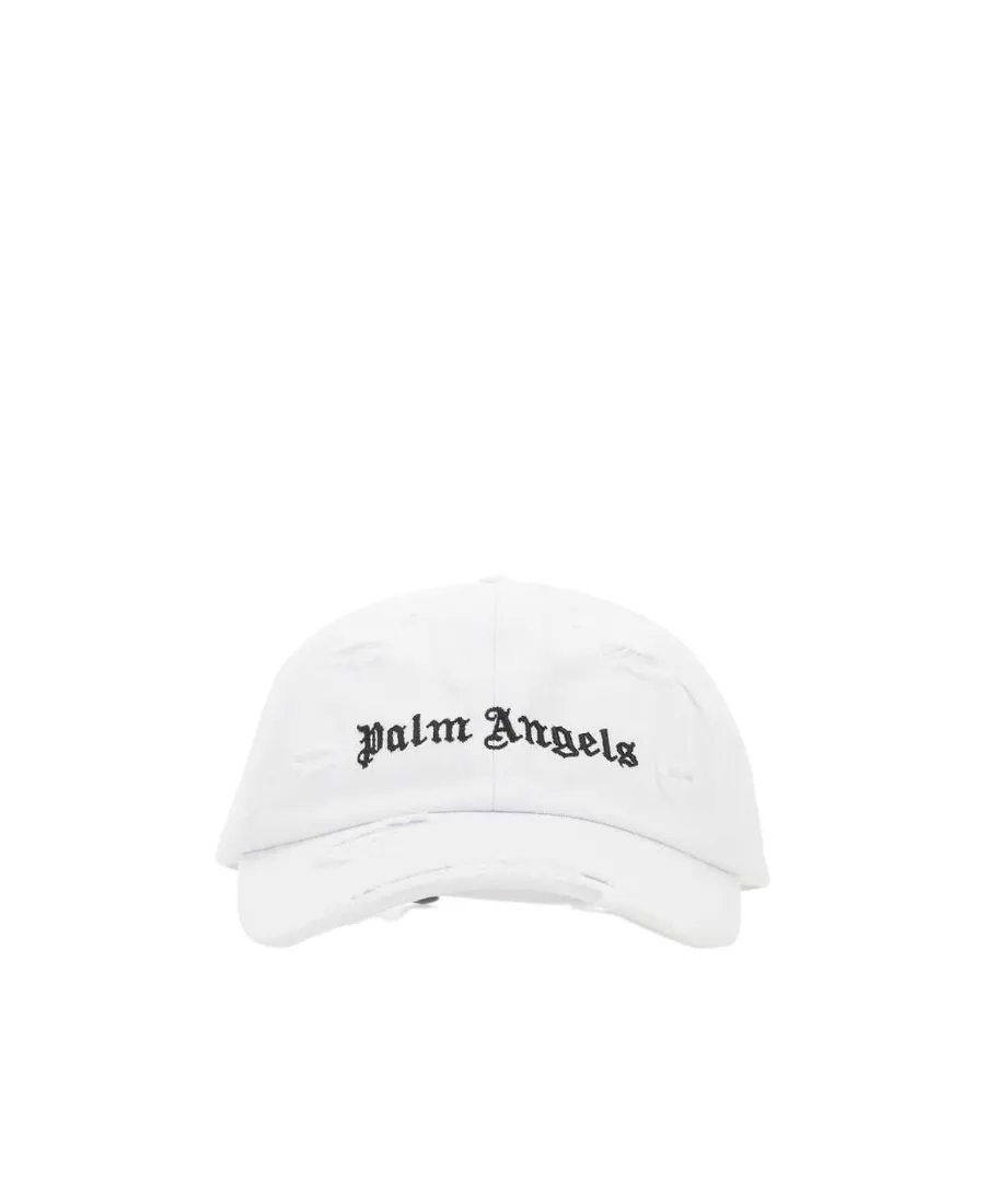 Logo-Embroidered Distressed-Effect Cap