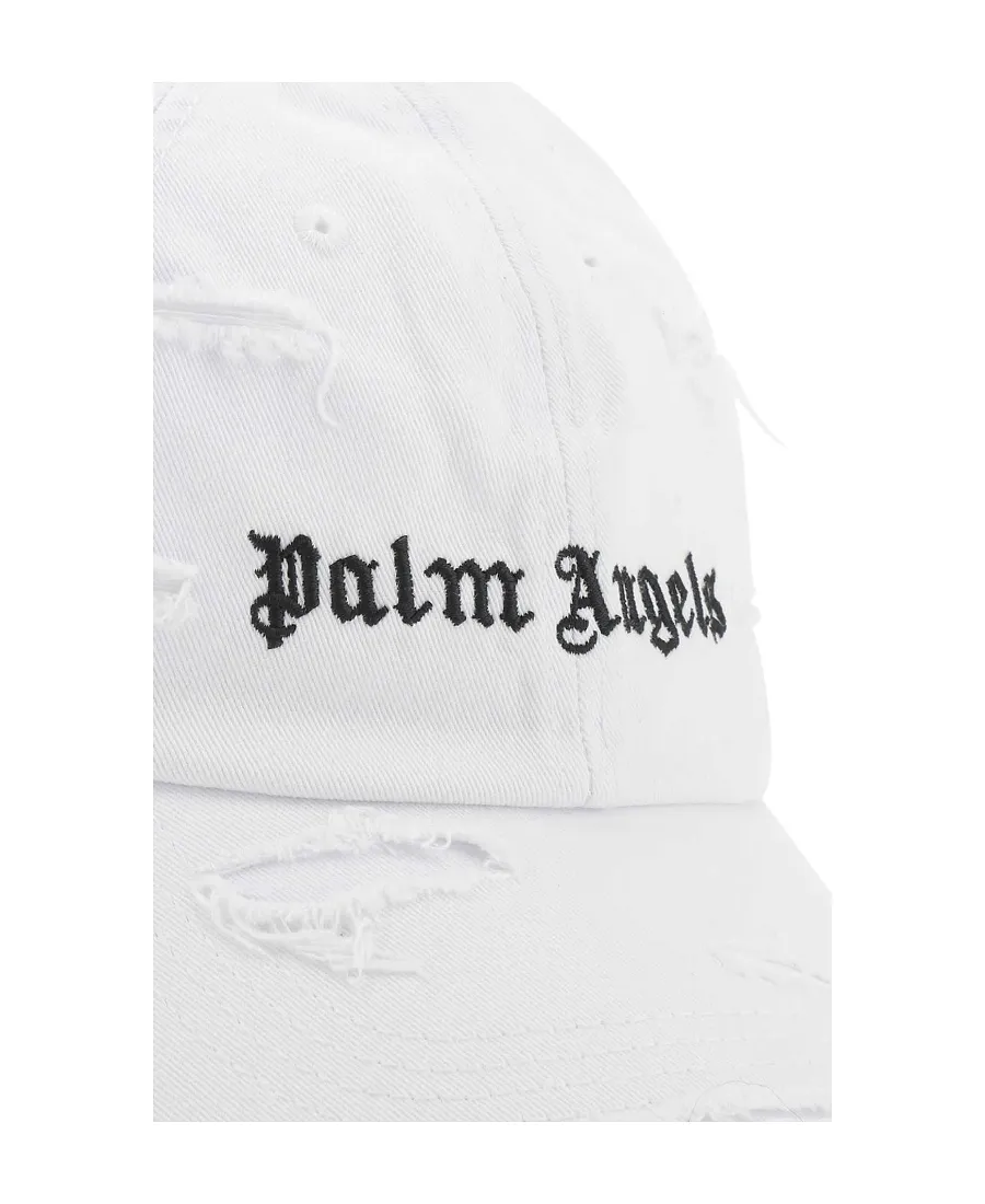 Logo-Embroidered Distressed-Effect Cap