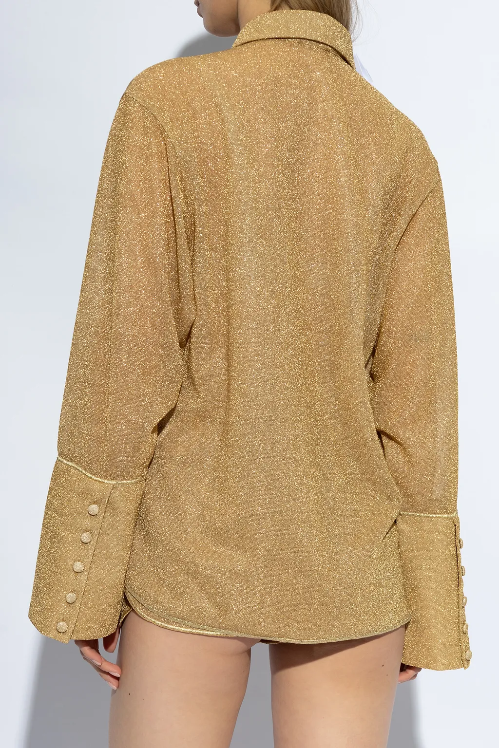 OsÉRee Lumiere Flared-Sleeve Shirt